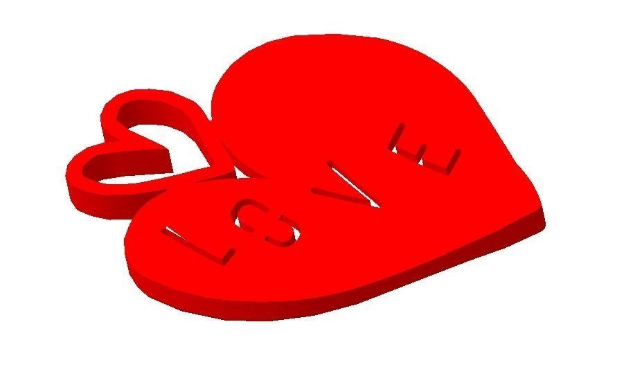 pendentif coeur bijoux art cœur l'amour cadeau présent l'accessoire gadget artchallenge pendentifs 3D print model - Mito3D