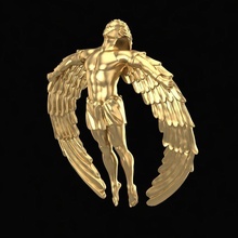 colgante pendiente ícaro joyería joya oro plata moda belleza imprimible libra esterlina volar vuelo alas colgantes 3d print model - Mito3D