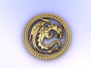 pendentif image de dragon bijoux 3d modèle divers modèles différents pendentifs 3d print model - Mito3D