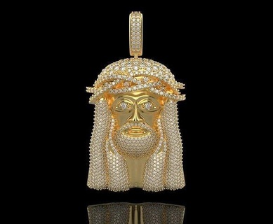 kolye isa mücevher takı altın gümüş yazdırılabilir elmas yüzük düğün parlak sterlin platin beyaz angagem moda 3d print model - Mito3D