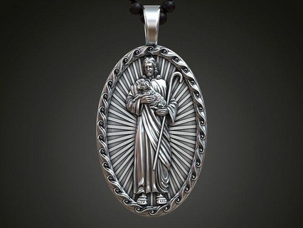 kolye isa Personel Kuzu İsa dini mücevher gümüş takı Hıristiyan Katolik 3d print model - Mito3D