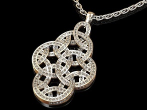 pendant jewellery printable 3d jewel jewelry roundgem silver gold golden print3d fashion prototyping pendants 3d print model - Mito3D