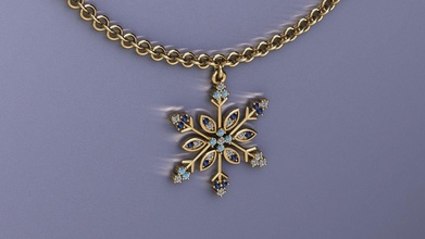 pendant jewelry earrings gold silver diamond jewellery ring gem rings snow pendants 3d print model - Mito3D