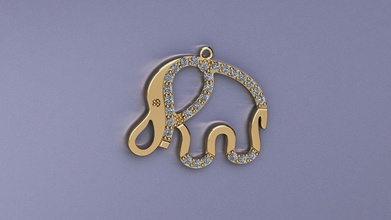 pendant jewelry silver gold rings ring jewellery jewel diamond earrings matrix rhino zbrsh gem valen valentine love elephantjewelery elephant pandora pendants 3d print model - Mito3D