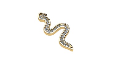 pendente gioielleria serpente oro argento squillare diamante gioiello gemma orecchini ciondoli 3d print model - Mito3D