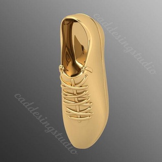 pendant k31 brilliant brillant diamant 3d fashion shoes sneakers boots gold foot shoe jewelry pendants diamond jewel jewellery shining printable boot 3d print model - Mito3D