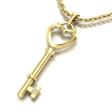 kolye anahtar takı tiffany aşk moda altın mücevher 3dprinted yazdırılabilir prototipleme Gümüş aracı sterling platin 3d print model - Mito3D