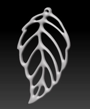 pendant leaf art health abstract statue geometric shape care biology jewelry pendants 3d print model - Mito3D