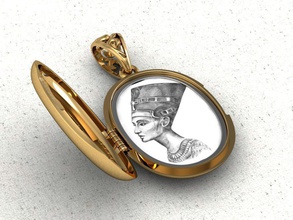 pendente medaglione fotografie gioielleria oro illustrazione ciondoli chimica 3d print model - Mito3D