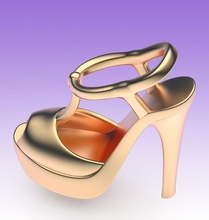 kolye Louboutin ayakkabı Kadın stil moda gümüş altın sterlin yazdırılabilir mücevher takı 3d print model - Mito3D