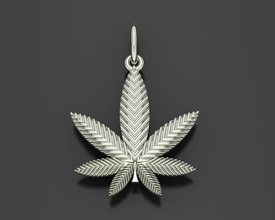 pendant marijuana leaf hemp plant specification fit desired flora cannabis nature jewelry necklace marihuana hashish hash bang pound drug pendants 3d print model - Mito3D