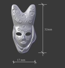 pendant mask jewelry silver printable stereolithography blender pendants 3d print model - Mito3D