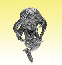 pendentif Sirène dessin animé Fée conte mignonne style mode enfants enfant or argent poids léger fille bijoux pendentifs 3d print model - Mito3D