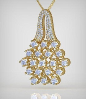 pendente modello 3d 0260 stampabile gioielleria gioiello ciondoli lusso anelli squillare orecchino orecchini braccialetto collana nozze diamante oro platino argento Catene braccialetti 3d print model - Mito3D