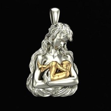 pendant mother baby jewelry gold jewellery fashion beauty silver printable rings 3d print model - Mito3D