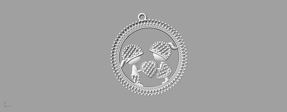 pingente to mães maemandala menino menina joia ouro prata brinco símbolo moda 3d print model - Mito3D