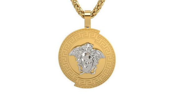 pendant n 2 beauty gold jewelry silver printable platinum pendants gift happy fashion white gem rip picture brilliant round brillant necklace 3d print model - Mito3D