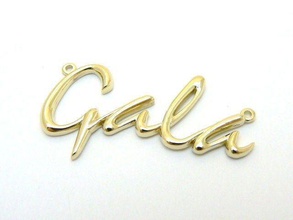 named gala pendant models overlay picture frame bracelet kind jewelry pendants 3d print model - Mito3D
