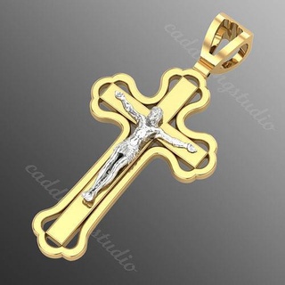 Anhänger od71 Kreuz Gold Juwel Schmuck drucken Silber religiös wertvoll Symbol Schönheit Diamant Sterling Jesus Halskette Christian 3d print model - Mito3D