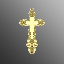 pendant od 11 cross jewelry jewels silver jewel jewellery printable pendants 3d golden religion symbol faith 3d print model - Mito3D