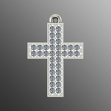 pendant od 12 cross symbol religion church religiou object jewelry pendants jewel silver gold jesu jesus christ diamond brilliant sross shining 3d print model - Mito3D