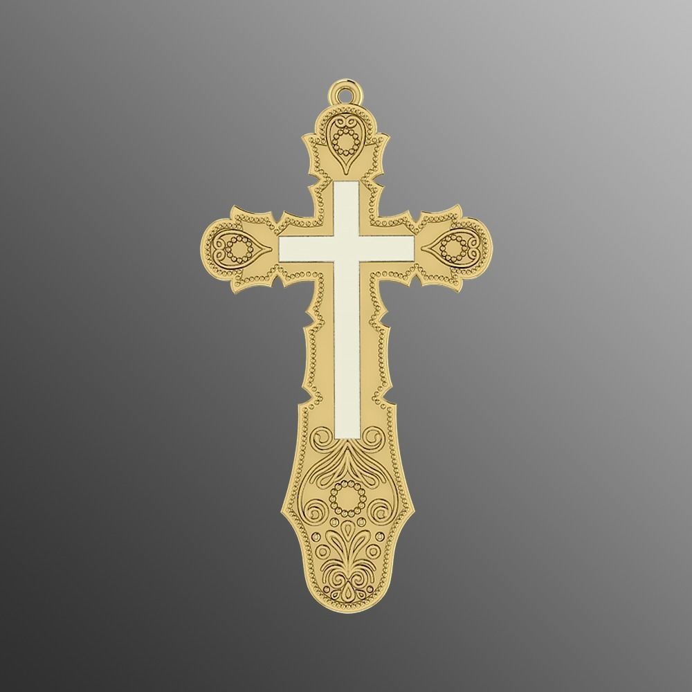 pendant od 14 cross jewelry prayer church god religion holy sacred jesu pendants 3d printable 3D print model - Mito3D