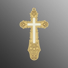 colgante od 14 de la cruz joyería oración iglesia dios religión santo sagrado jesu el colgantes 3d imprimibles imprimible 3d print model - Mito3D