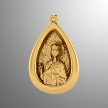 pendentif od 22 bijoux pendentifs la religion or d'argent imprimable jesu de l'objet icône l'or foi mode beauté joyau blanc lumière chrétienne 3d print model - Mito3D