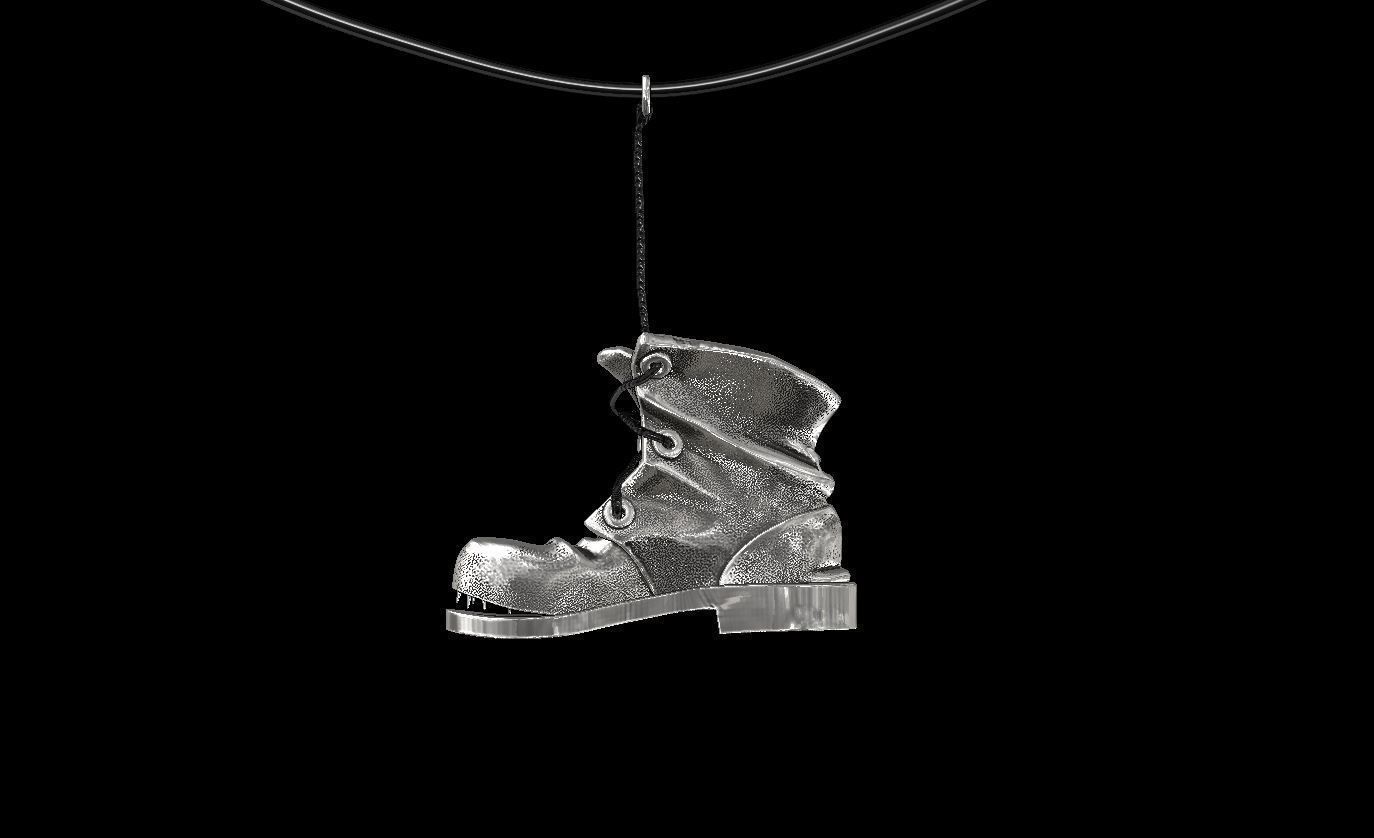 colgante pendiente antiguo zapato plata calle colección joyería joya zbrush esculpir escultor realista orgánico colgantes 3D print model - Mito3D