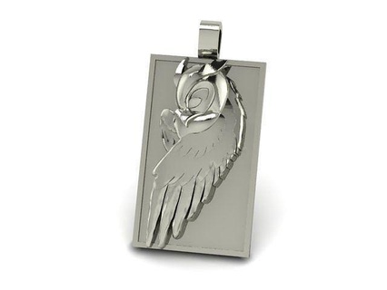 pendant owl ready print stl fantasy challenge bird animal jewelry nature art silver printable gold animals jewel sculpture pendants 3d print model - Mito3D