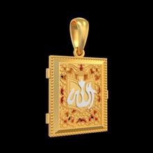 pendant p035 jewelry jewel gold silver jewellery printable white sterling platinum prototyping koran book pendants 3d print model - Mito3D