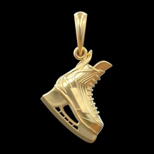 colgante p052 la joyería el hockey los patines deporte zapatos stock de oro plata platino jewelewry equipo extremo joya colgantes 3d print model - Mito3D