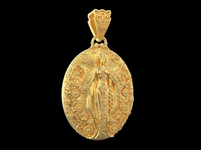 pendentif p055 bijoux or d'argent mode beauté slave les symboles la femelle femme pendentifs 3d print model - Mito3D