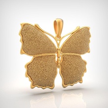 pendente p092 gioiello gioielleria oro argento stampabile sterlina platino prototipazione farfalla leggero insetto ciondoli 3d print model - Mito3D