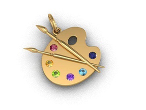 pendant palette jewelry 3d model vectors various models pendants 3d print model - Mito3D