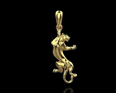 pendant panther gold precious jewelry platinum jewel printable silver brilliant fashion beauty sterling gem rings 3d print model - Mito3D