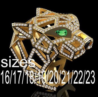 pendant panther gold ring jewelry panthere panthera panter pantera bracelet earrings pendants 3d print model - Mito3D