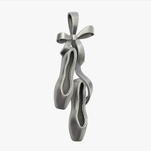 kolye pointe v1 takı altın gümüş tasarım zarif kadin balerin bale dans mücevher yazdırılabilir cnc platin heykeller 3d print model - Mito3D