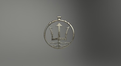 pendant poseidon 3dprint design art jewelry symbol printable mist jewel shape silver gold metal greek god pendants 3d print model - Mito3D