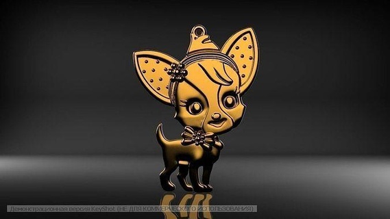 pendant puppy chihuahua jewel dog gold nature kid design art model 3d print pendants jewellery toy 3dprinted printing prototyping jewelry printable 3d print model - Mito3D