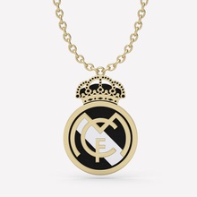 pendentif réel madrid charme football or bijou 3d fc bijoux logo argent espagne bibelot emblème roi galacticos royal pendentifs 3d print model - Mito3D