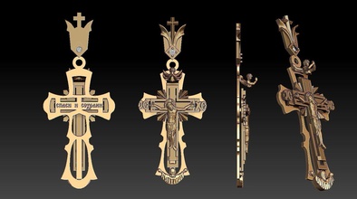 pingente cruz religiosa 10 jóias bíblia a de jesus cristão outros ouro jóia religiou objeto prata jesu pingentes crist judeu catedral 3d print model - Mito3D