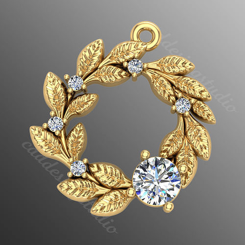kolye ri40 takı lüks mücevher parlak altın 3d safir moda parlıyor çap sterlin kolyeler 3D print model - Mito3D