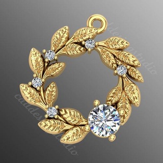 pingente ri40 pingentes joalheria luxo gema jóia brilhante ouro jóias 3d safira moda brilhando diamantado esterlina colar colares 3d print model - Mito3D