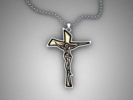pendant salib cross religion necklace christian jesu jewelry jewel statue spirituality god easter art religiou 3dmodeling 3d modeling pendants 3d print model - Mito3D