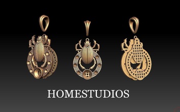 pendant scarab bug egyptian symbol jewellery gem silver printable jewelry pendants 3d print model - Mito3D