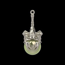 pendant scorpio jewelry design gem gold jewel jewellery printable silver stone scorpion zodiac horoscope animal pearl pendants 3d print model - Mito3D