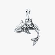 pendant shark v1 fish ocean water printable cnc jewelry jewel gold silver design jewellery platinum elegant women sculptures pendants 3d print model - Mito3D