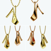 pendant shoe gold silver diamond jewelry jewel jewellery gem platinum brillant shoes footwear pendants 3d print model - Mito3D