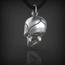 pendant skull stl 3d model jewelry scull death dead printable character human man other pendants challenge 3d print model - Mito3D